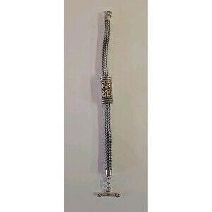 Helen Chantler 14K Gold Sterling Silver Celtic Knot Scroll Slider Bracelet